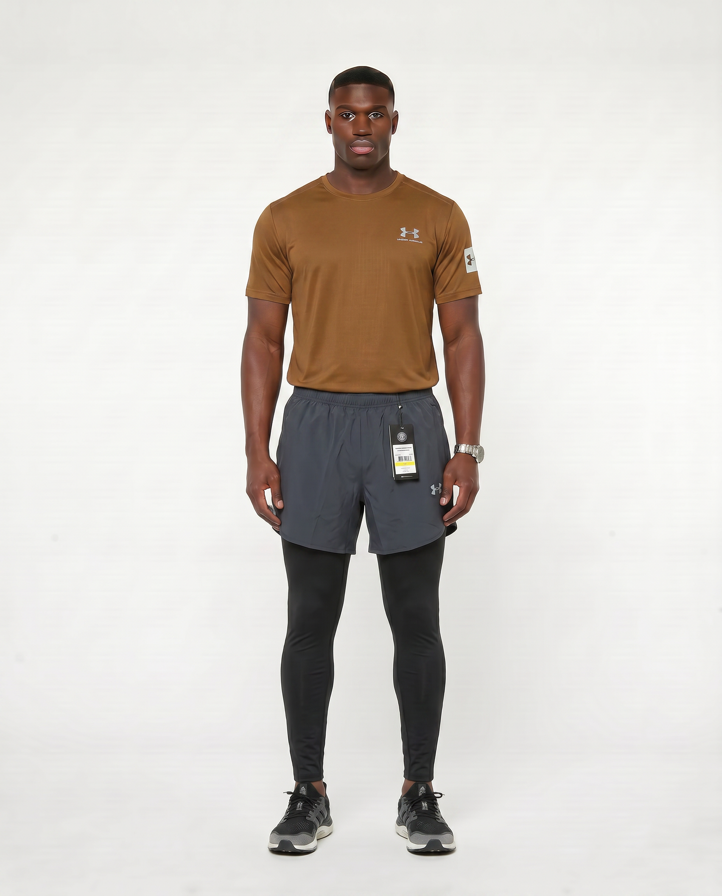Tenue de Sport Manche Courte Haut + Short avec collant