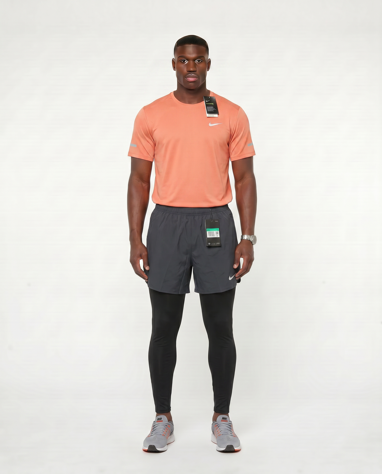 Tenue de Sport Manche Courte Haut + Short avec collant
