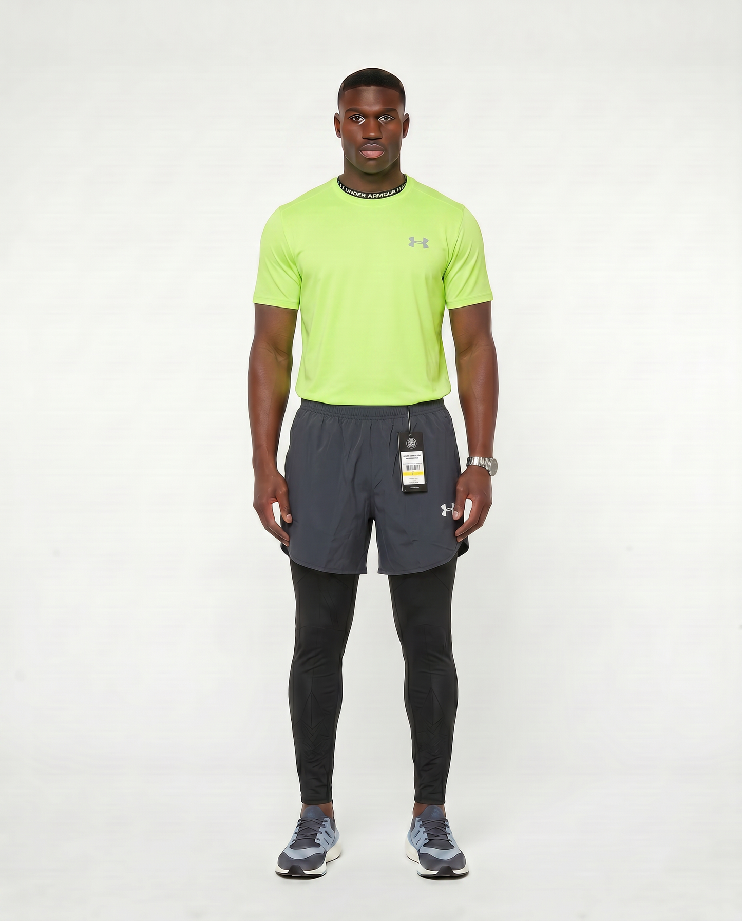 Tenue de Sport Manche Courte Haut + Short avec collant