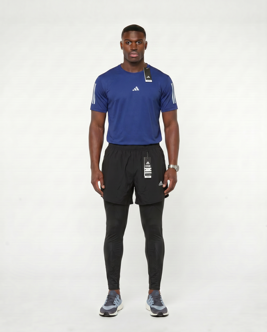 Tenue de Sport Manche Courte Haut + Short avec collant