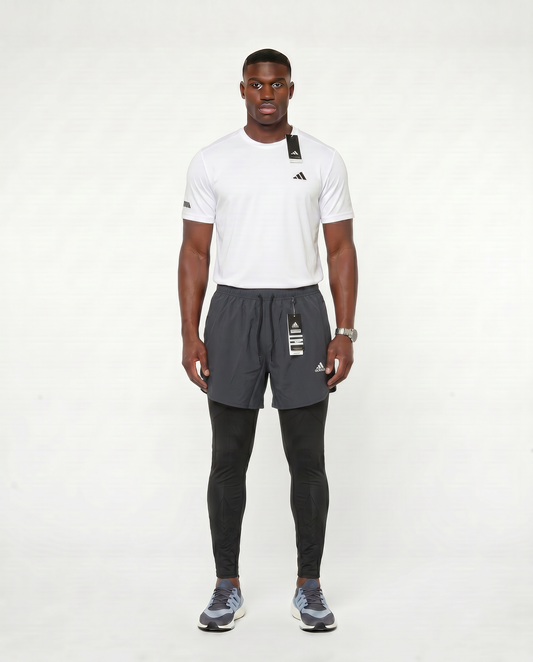 Tenue de Sport Manche Courte Haut + Short avec collant