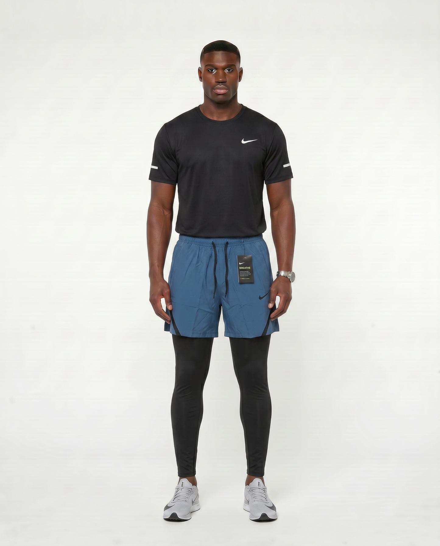 Tenue de Sport Manche Courte Haut + Short avec collant