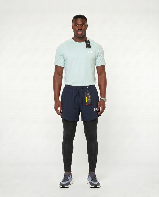 Tenue de Sport Manche Courte Haut + Short avec collant