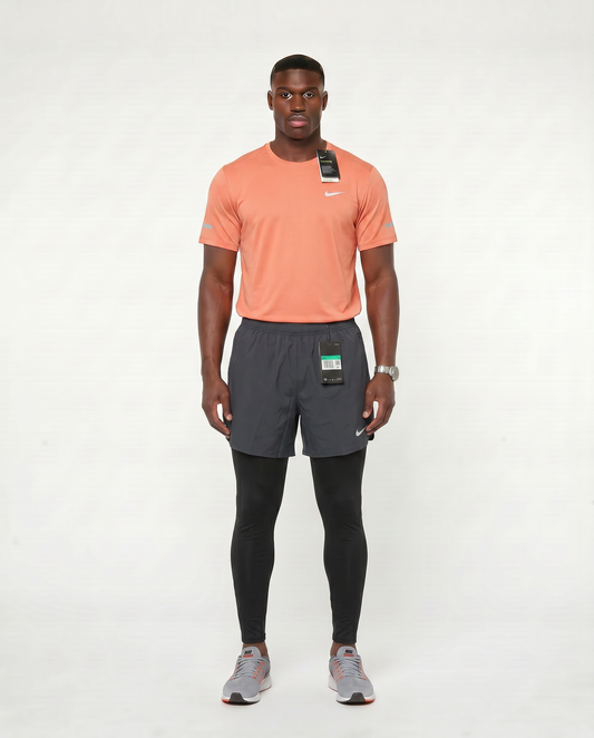 Tenue de Sport Manche Courte Haut + Short avec collant