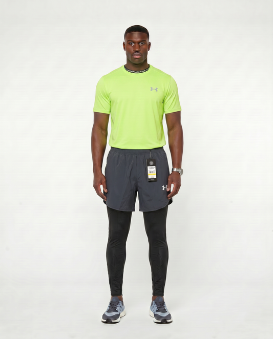 Tenue de Sport Manche Courte Haut + Short avec collant