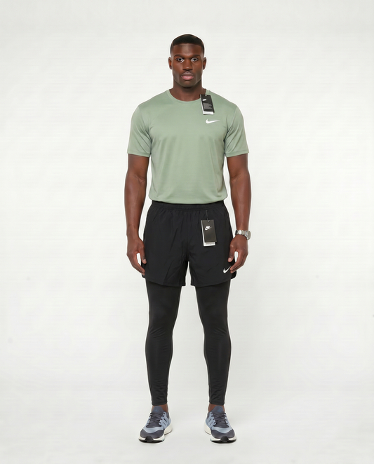 Tenue de Sport Manche Courte Haut + Short avec collant