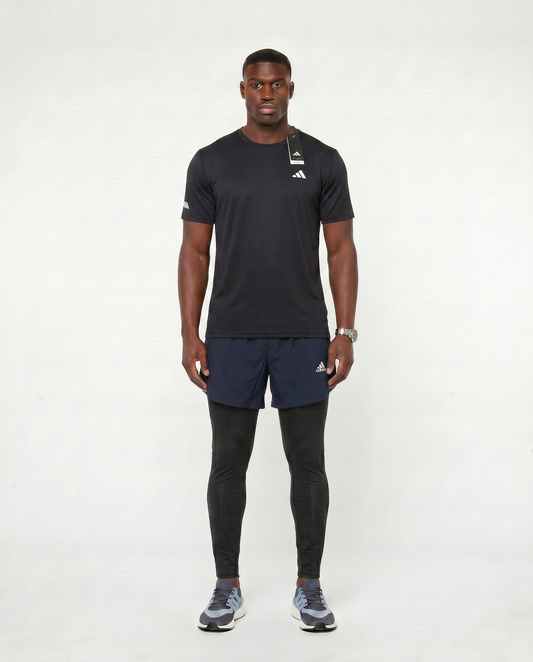 Tenue de Sport Manche Courte Haut + Short avec collant