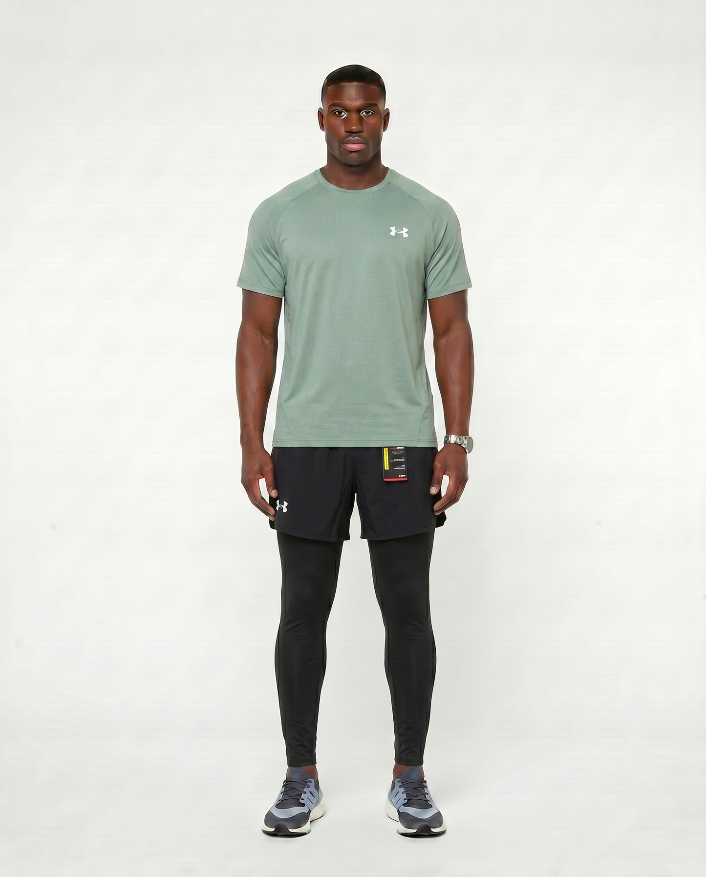 Tenue de Sport Manche Courte Haut + Short avec collant